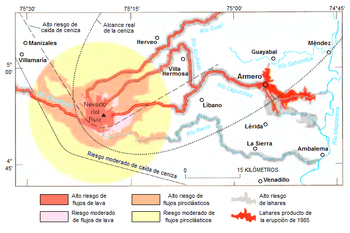 09:30 p.m. Ingeominas reporta la erupción