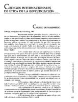 EMISIÓN DEL CÓDIGO NÚREMBERG