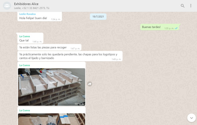 Nos enteramos que sólo se entregarían las piezas sin acabados