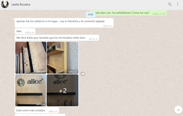 Nos comentan que los exhibidores se veían mal acabados