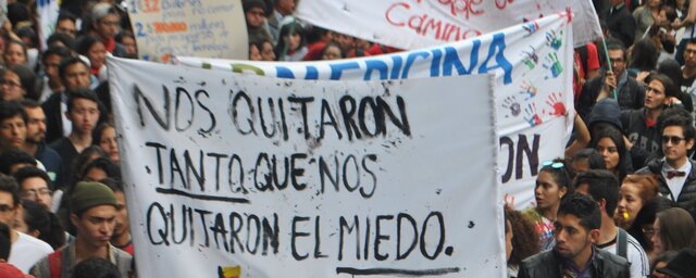 El paro nacional universitario en Colombia