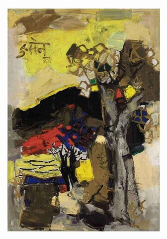 Black Hill | M.F. Husain (painting)