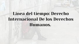 Timeline: Linea del Tiempo: Derecho Internacional de los Derechos Humanos.