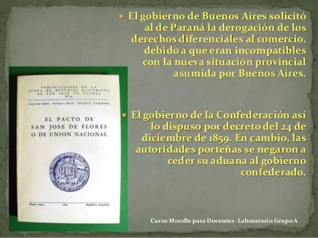 Pacto de San José de Flores 11 de Noviembre de 1859