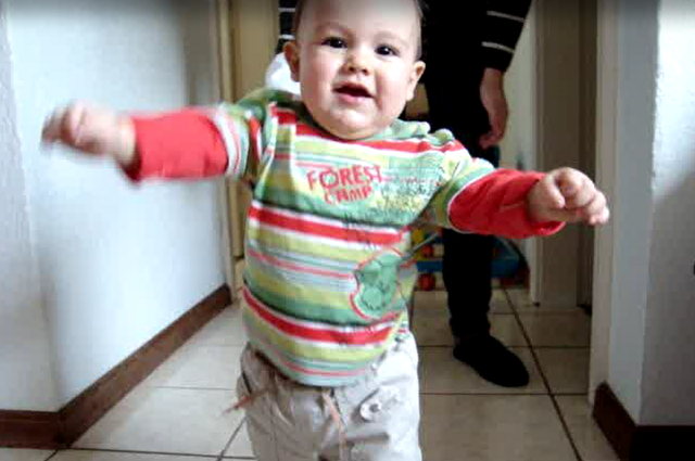 When I walked at first time.