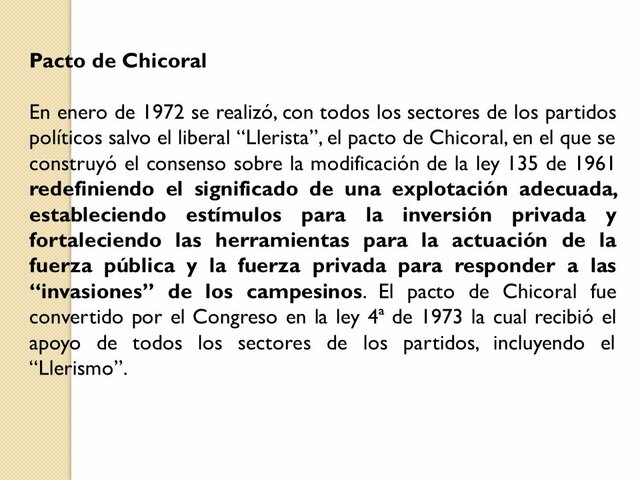 El pacto de Chicoral,