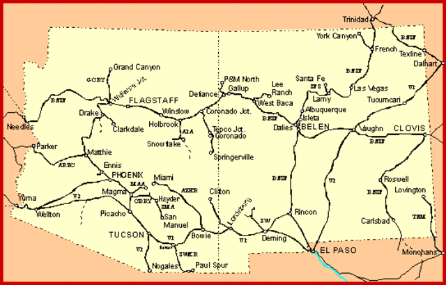 New Mexico and Arizona added