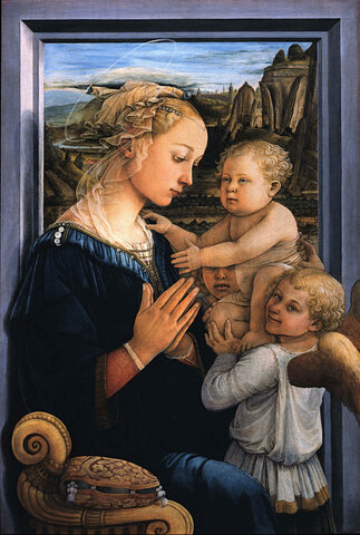 Madonna and Child with two Angels
