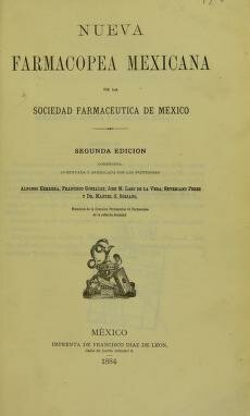 Publicación de la segunda edición de la Nueva Farmacopea Mexicana.