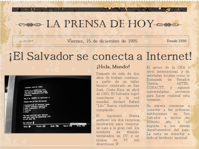 La primera conexión a internet