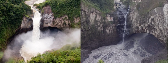 Desaparición de la cascada San Rafael