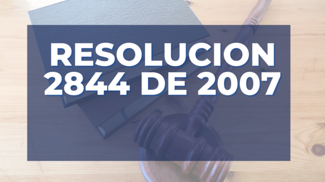 RESOLUCION No. 2844 DE 2007