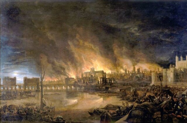 The great fire of London