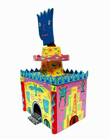 Rodney Greenblat, "The Something Palace" (Acrylic on Wood Sculpture)