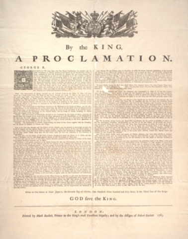Proclemation of 1763
