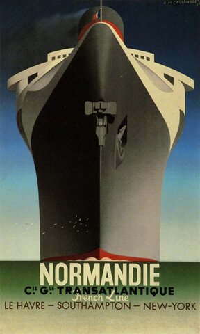 'Normandie', 1935  (Graphic Art Poster)