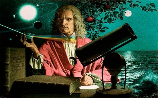 Descrizione della legge di gravitazione universale - Isaac Newton