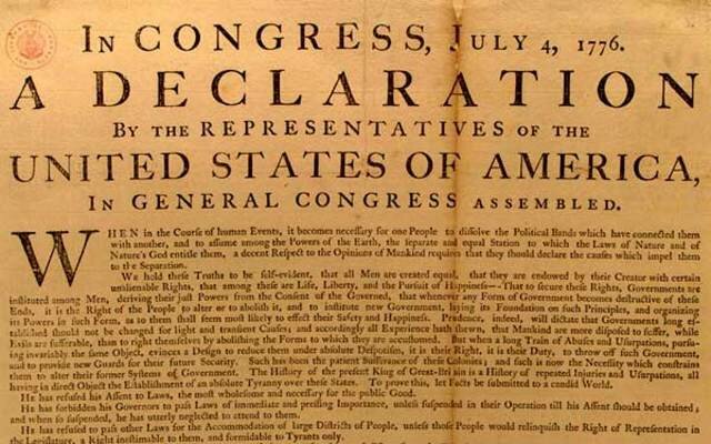 Act of Declaration of Independence of the United States of America