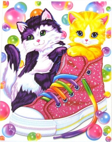 Lisa Frank, "Playtime Kittens - Sunflower & Kaylen" (Airbrush print)