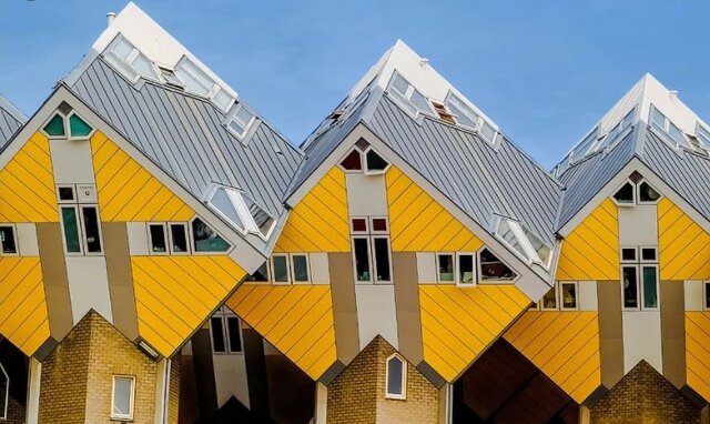 Piet Blom, "Cube Houses in Rotterdam, Holland (Architecture)