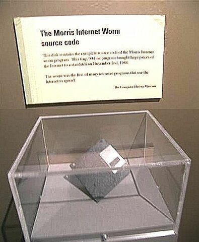 When was the first worm created and what was the name?