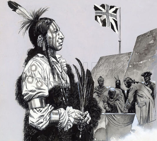 Pontiac signs peace treaty with English