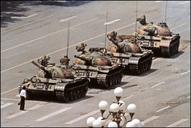"Tank Man" by Jeff Widener, 1989 (photograph)