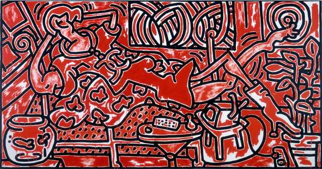 "Red Room" by Keith Haring, 1988 (painting)