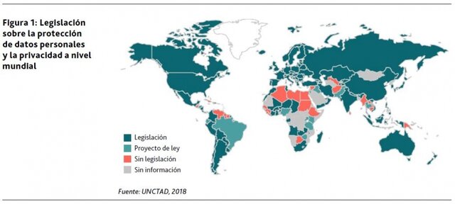 Países donde se publican leyes de protección de datos