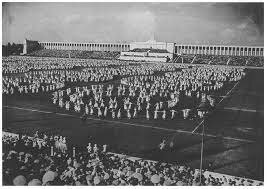 Hitler openly staged a massive military rally