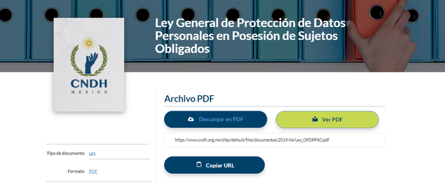LEY GENERAL DE PROTECCIÓN DE DATOS PERSONALES EN POSESIÓN DE SUJETOS OBLIGADOS.