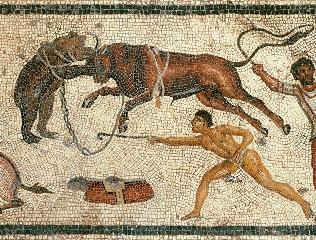 Lucha de fieras y gladiadores