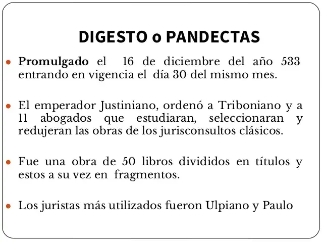 Digesto o Pandectas