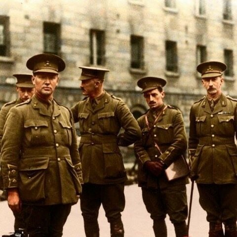 The divisions of Ireland in the British forces.