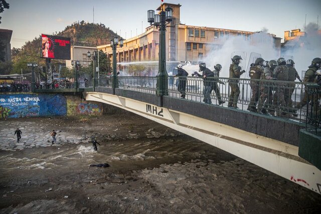 Represión en puente Pío Nono