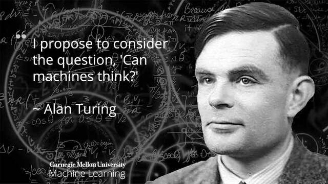 Turing publica un artículo con el título «Computing machinery and intelligence» en la revista Mind, donde se hacía la pregunta: ¿pueden las máquinas pensar? y proponía un método para determinar si una máquina puede pensar.