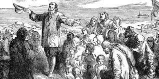 The pilgrims came to America