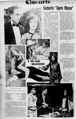 "Senhorita agora mesmo" na Cinearte