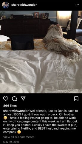 *Gene throws out her back