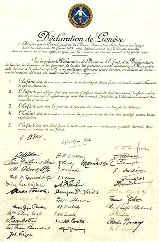 Inicio de los derechos de los niños