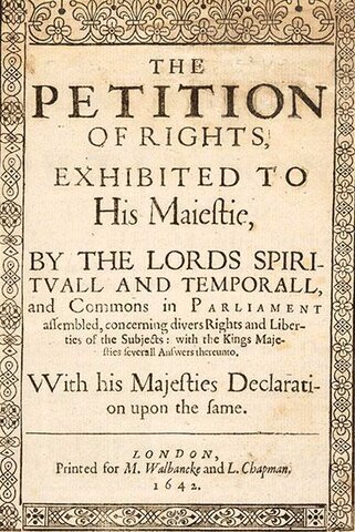 INGLATERRA: Petitions of Rights
