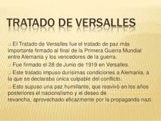 Se firma el Tratado de Versalles