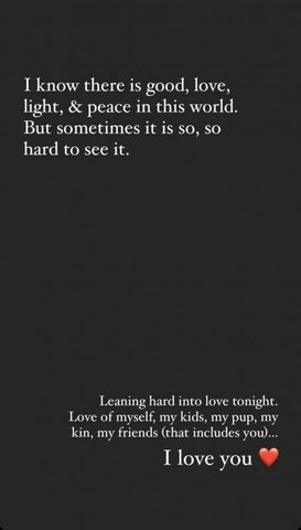 *Begins her “I love you” phase