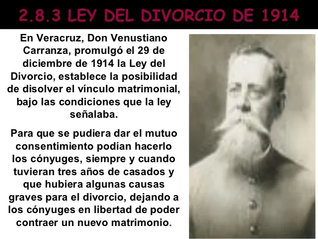 México, Ley del Divorcio de 1914