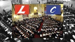 Contienda electoral entre liberales y conservadores.​