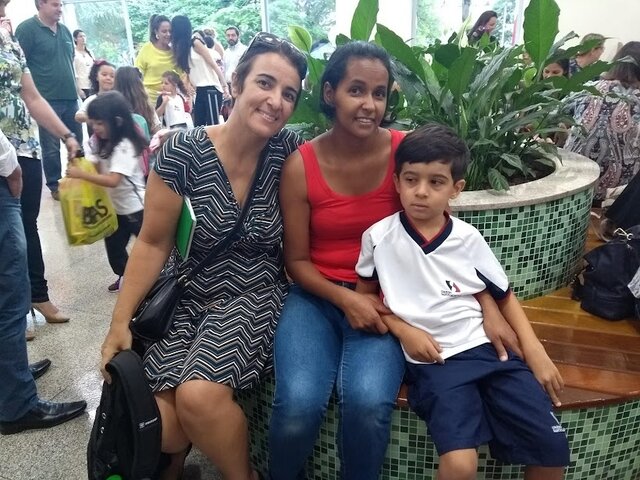 Entrando na escola Santo Agostinho