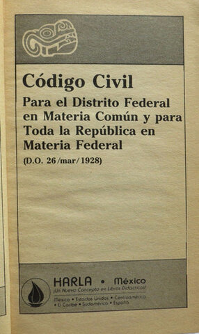 •	Código Civil de 1928