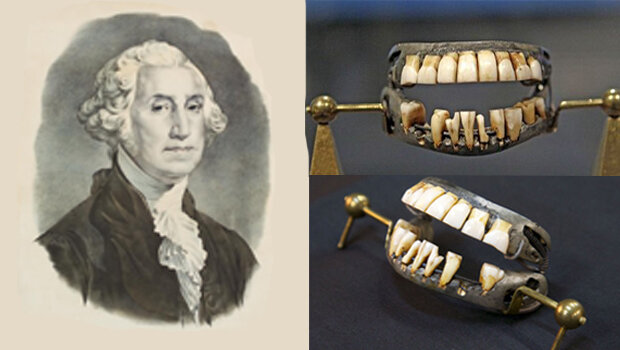 John Greenwood sirve a George Washington como odontólogo, además, de ayudar a motivar al público en general acerca de los dientes fabricados a base de porcelana.