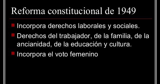 La Reforma Constitucional de 1949