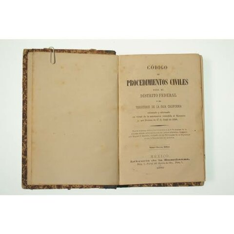 Código de Procedimientos Civiles para el Distrito Federal y Territorios Federales